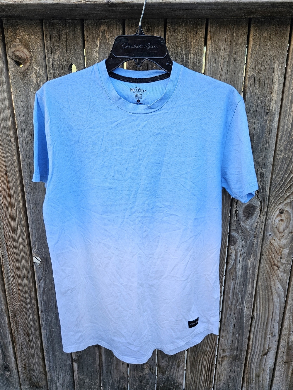 Hollister Men's Blue to White Ombre Crew Tee Size S - Picture 16 of 16